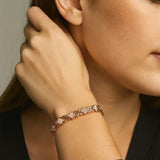 Kupferarmband „Kristallblume“