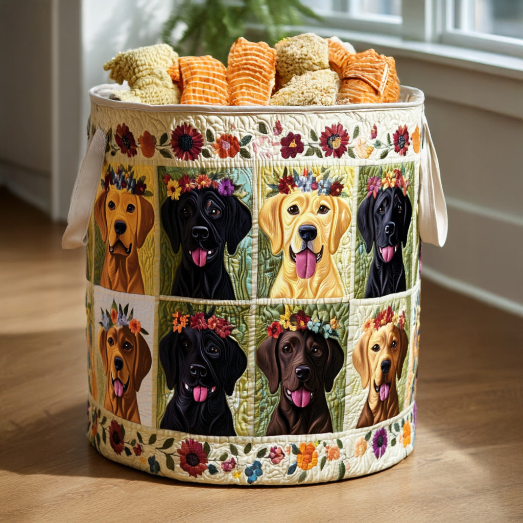 Panier à linge matelassé Rassemblement de Labradors
