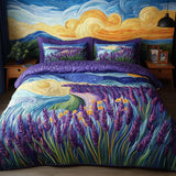 Ensemble de lit matelassé 3 pièces - Lavande
