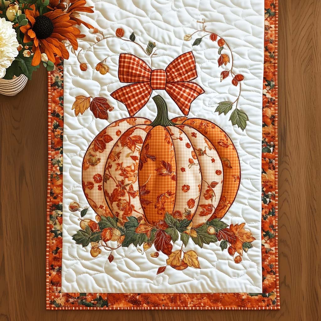 Chemin de table matelassé Automne Tranquille – vue 6