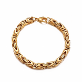 Bracelet Lucian à maillons couronne | Or blanc