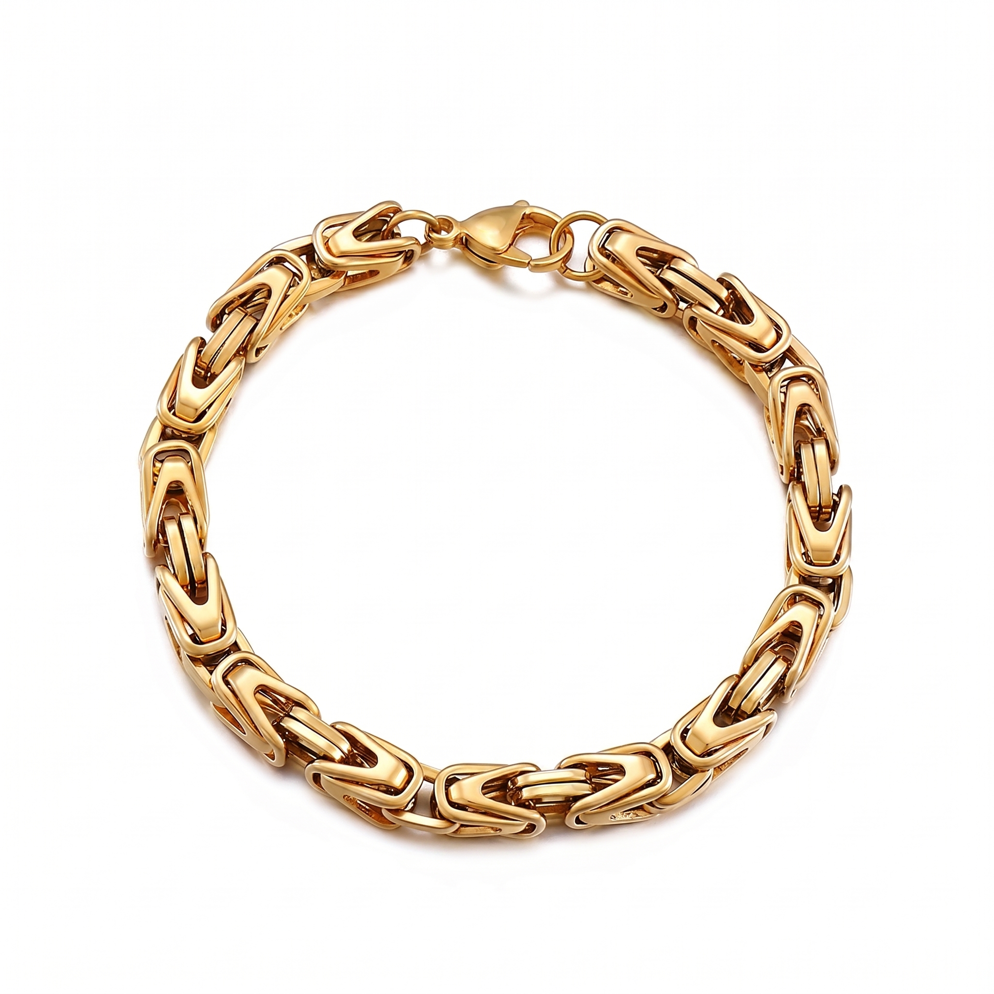 Bracelet Lucian à maillons couronne | Or blanc