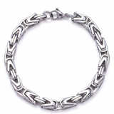 Bracelet Lucian à maillons couronne | Or blanc