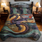 Ensemble de lit matelassé 3 pièces - Serpent Lunaire