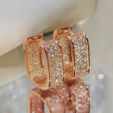 Boucles d'oreilles cristal luxueuses