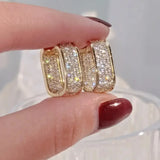 Boucles d'oreilles cristal luxueuses