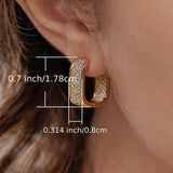 Boucles d'oreilles cristal luxueuses
