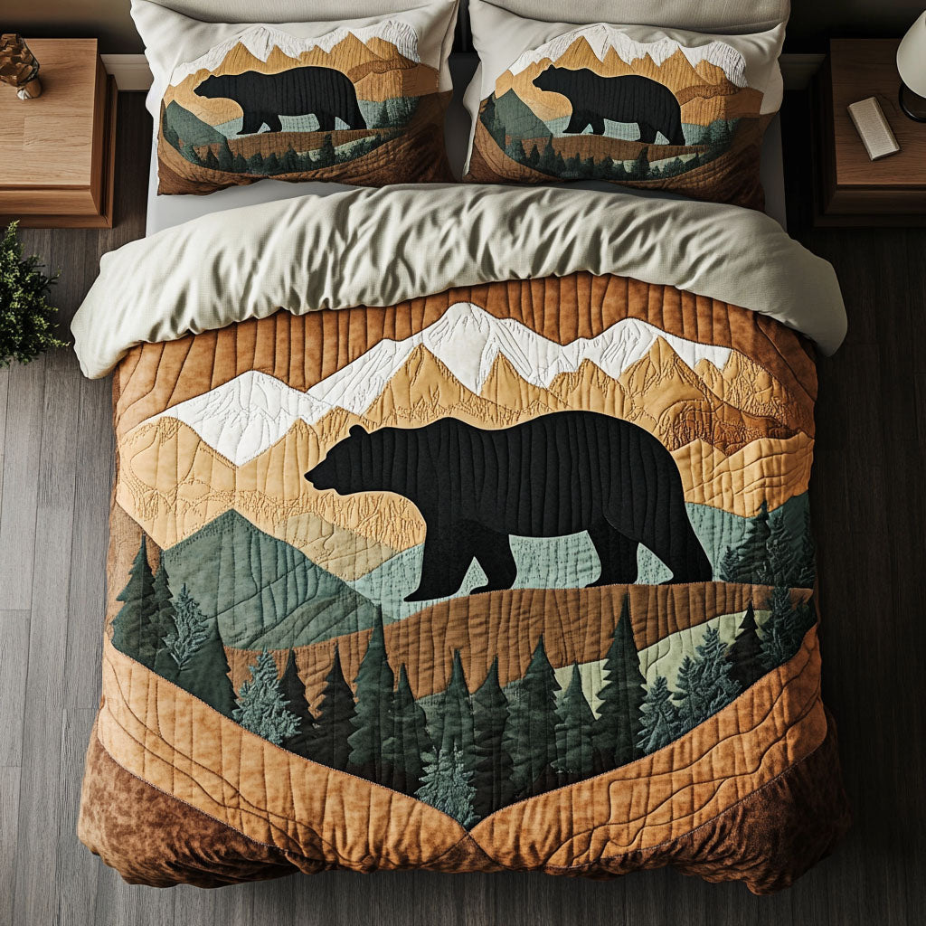Ensemble de lit matelassé 3 pièces - Ours