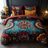 Ensemble de lit matelassé 3 pièces - Rêve de Mandala