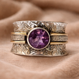 Bague de méditation avec cristal de Bohême
