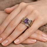 Bague de méditation avec cristal de Bohême