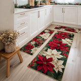 Gwenaëlle - Tapis de cuisine Sentier de Noël (lot de 2)