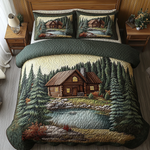 Ensemble de lit matelassé 3 pièces - Log Cabin