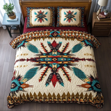 Ensemble de lit matelassé 3 pièces - Motif Amérindien