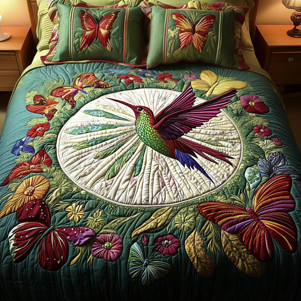 Ensemble de lit matelassé 3 pièces - Colibri