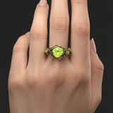 Natur-Ring mit grünem Opal