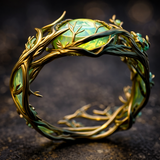 Natur-Ring mit grünem Opal