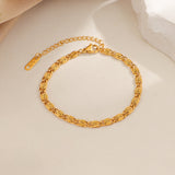 Bracelet chaîne tressée Nusa | Or blanc