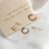 Ensemble de boucles d'oreilles « Dara » avec pierres