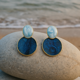 Boucles d'oreilles « Ciel et fond marin »