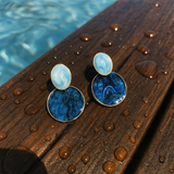 Boucles d'oreilles « Ciel et fond marin »