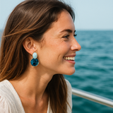 Boucles d'oreilles « Ciel et fond marin »