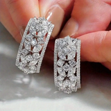 Boucles d'oreilles éclat or blanc