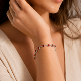 Armband Ophelyra Garnetelle | Weißgold