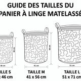 Panier à linge matelassé – guide des tailles