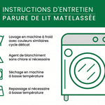 Parure de lit matelassée 3 pièces Lueur Dorée d'Automne – vue 3