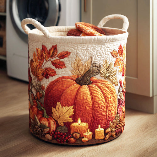 Panier à linge matelassé Récolte de Citrouilles