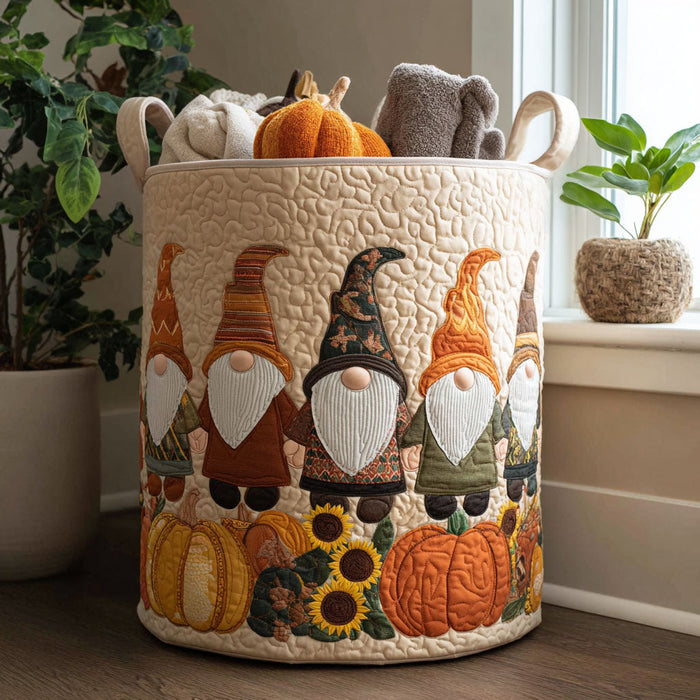 Panier à linge matelassé Gnome au Potager