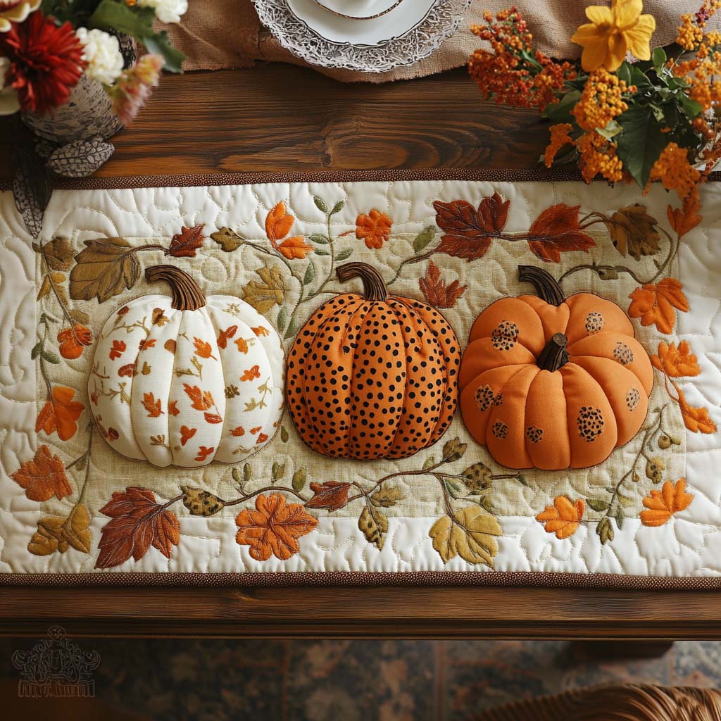 Chemin de table matelassé Automne Tranquille – vue 10
