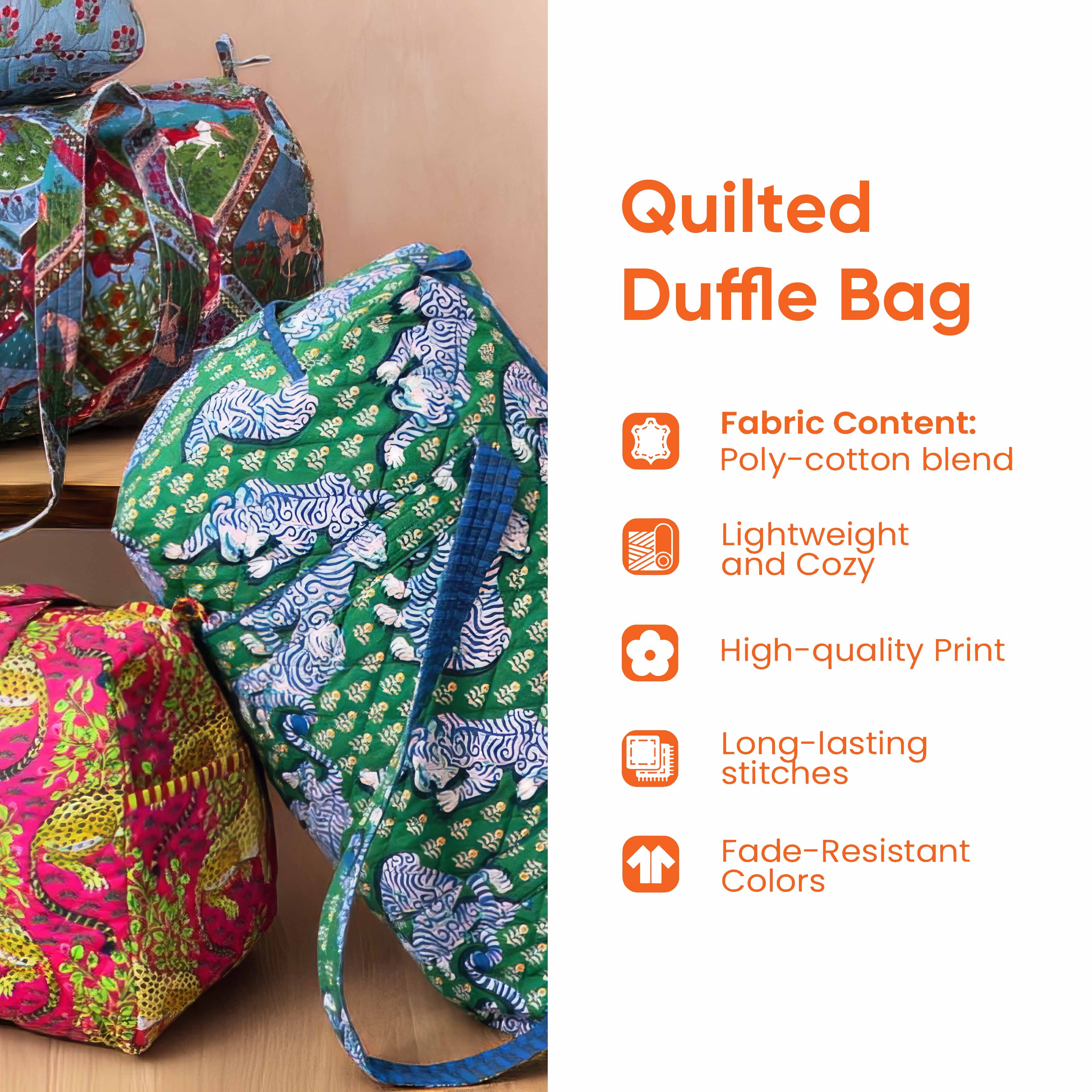 Autumn Labrador Quilted Duffle Bag