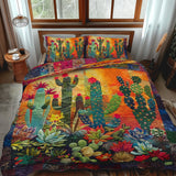 Ensemble de lit matelassé 3 pièces - Cactus