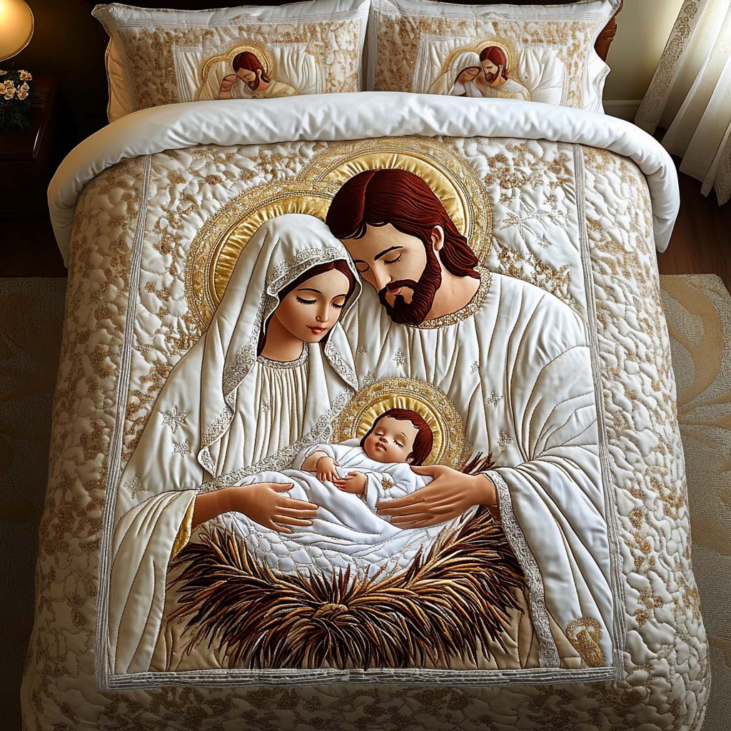 Ensemble de lit matelassé 3 pièces - Nativité