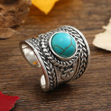Bague ouverte Ravik avec pierre | Or blanc