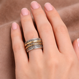 Retro-Anti-Stress-Ring im Barock-Design
