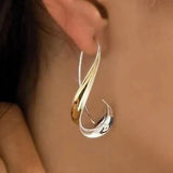Boucles d'oreilles rétro dorées