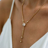 Collier rétro cristal doré