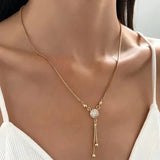 Collier rétro cristal doré