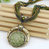 Collier rétro pendentif ethnique