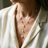 Collier rétro perle pendante