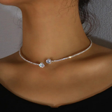 Chaîne rétro à double rangée de zircones
