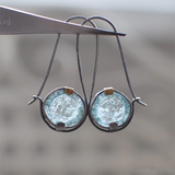 Boucles d'oreilles rétro cristaux couleurs de la mer