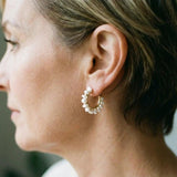 Boucles d'oreilles rétro perle blanche