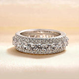 Bague rétro en or blanc ruban sans fin