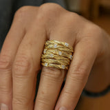 Bague rétro en or blanc