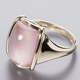 Bague rétro carrée en or rose