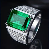 Bague Elsa avec émeraude et zircones